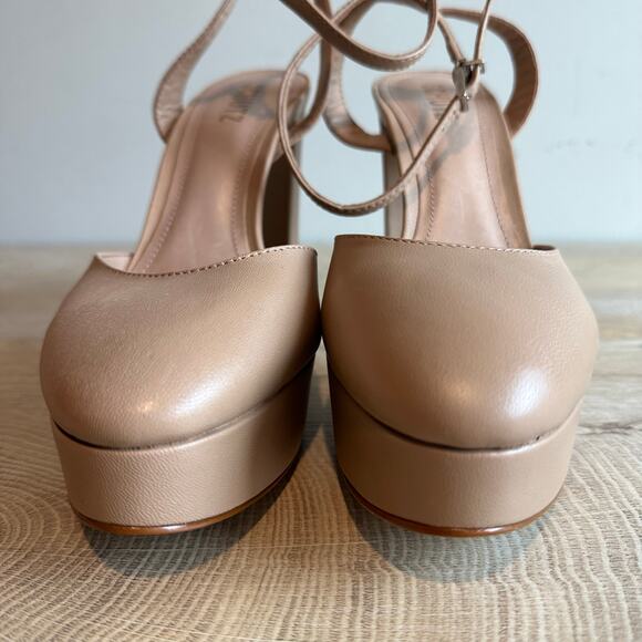 Schutz Josie Mila Platform Heels Nude Beige 9 - Picture 5 of 16